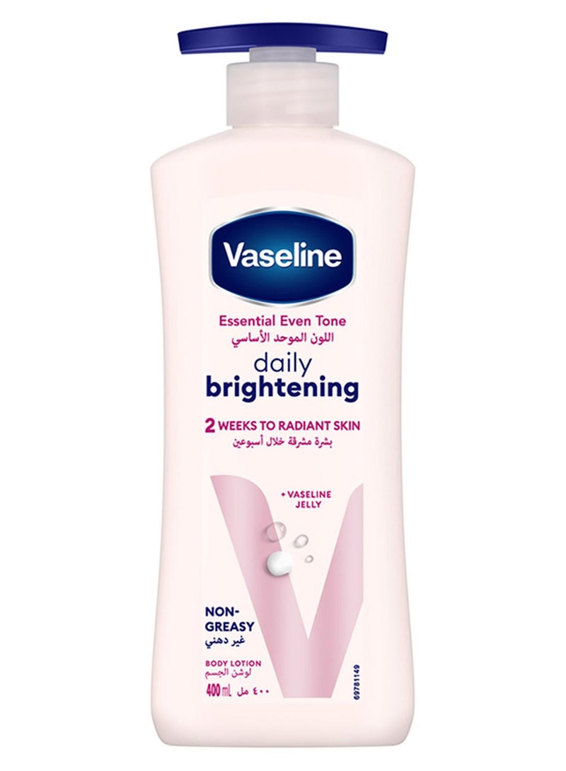 Vaseline Essential Even Tone Daily Brightening Body Lotion 400ml Bundle 3 pieces - Image 2