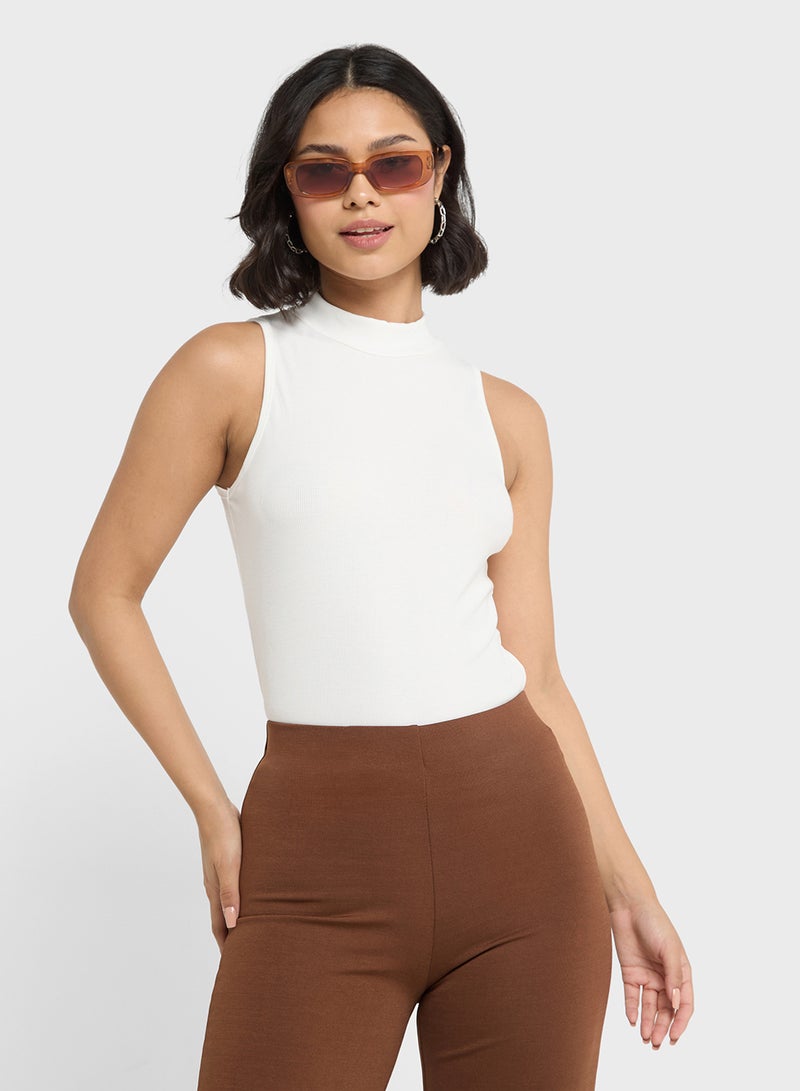 Ginger Basics High Neck Ribbed Vest  - Image 1