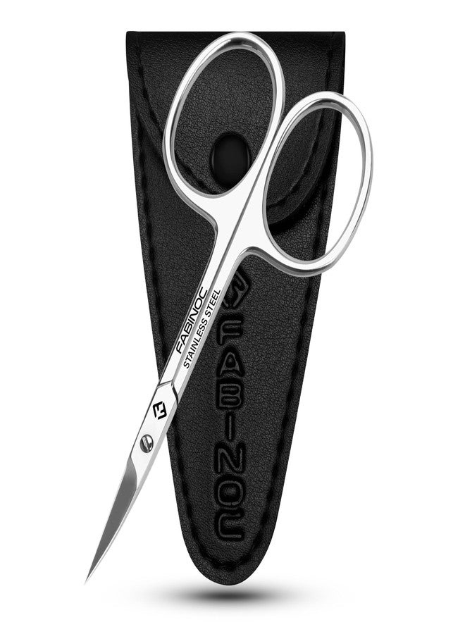 FABINOC Curved Cuticle Scissors for Women & Men - German Quality Stainless Steel for Manicure Pedicure Beauty Grooming Kit for Nail, Eyebrow, Eyelash, Dry Skin - Image 1