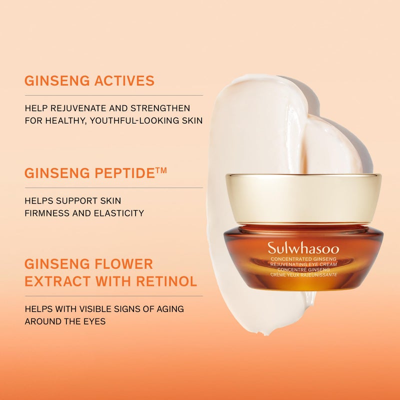 Sulwhasoo Concentrated Ginseng Rejuvenating Eye Cream- Korean Ginseng & Peptide Anti-Aging Under Eye Cream for Wrinkes, Puffiness, Dark Circles & Radiance, 0.50 fl. oz. - Image 3