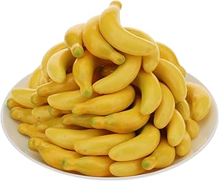 Gresorth 40pcs Mini Artificial Yellow Banana Decoration Fake Fruit Home Party Christmas DIY Material - 3.5 cm - Image 1
