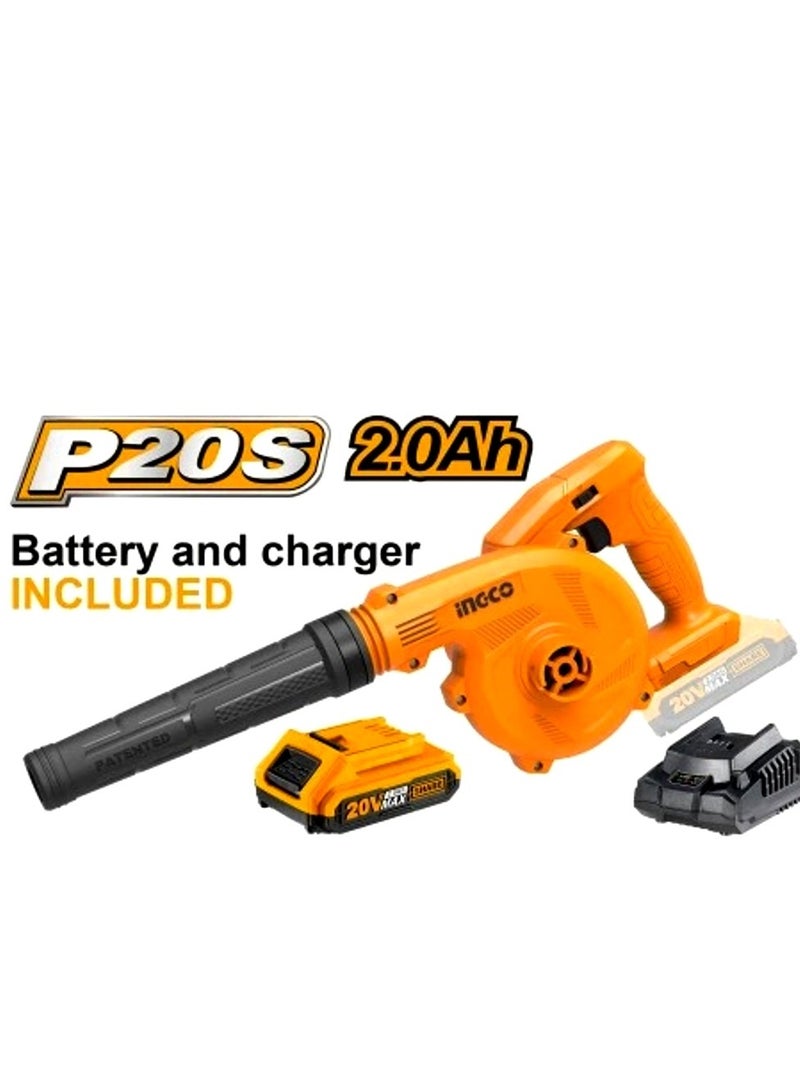 INGCO Lithium-Ion Blower 20V  2.0Ah Variable Speed Switch  - Image 4