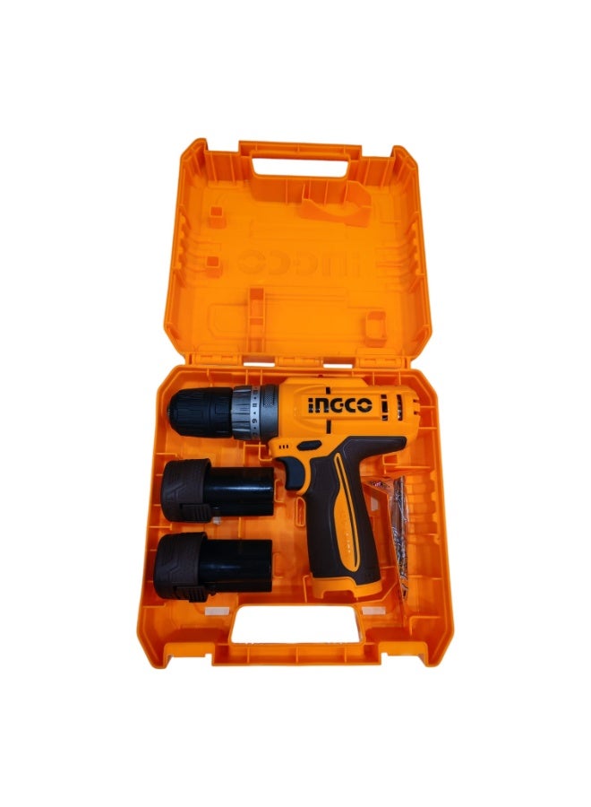 INGCO 12V Cordless Impact Drill Set - with 2 Li-ion Batteries, Accessories & Carry Case - Image 3