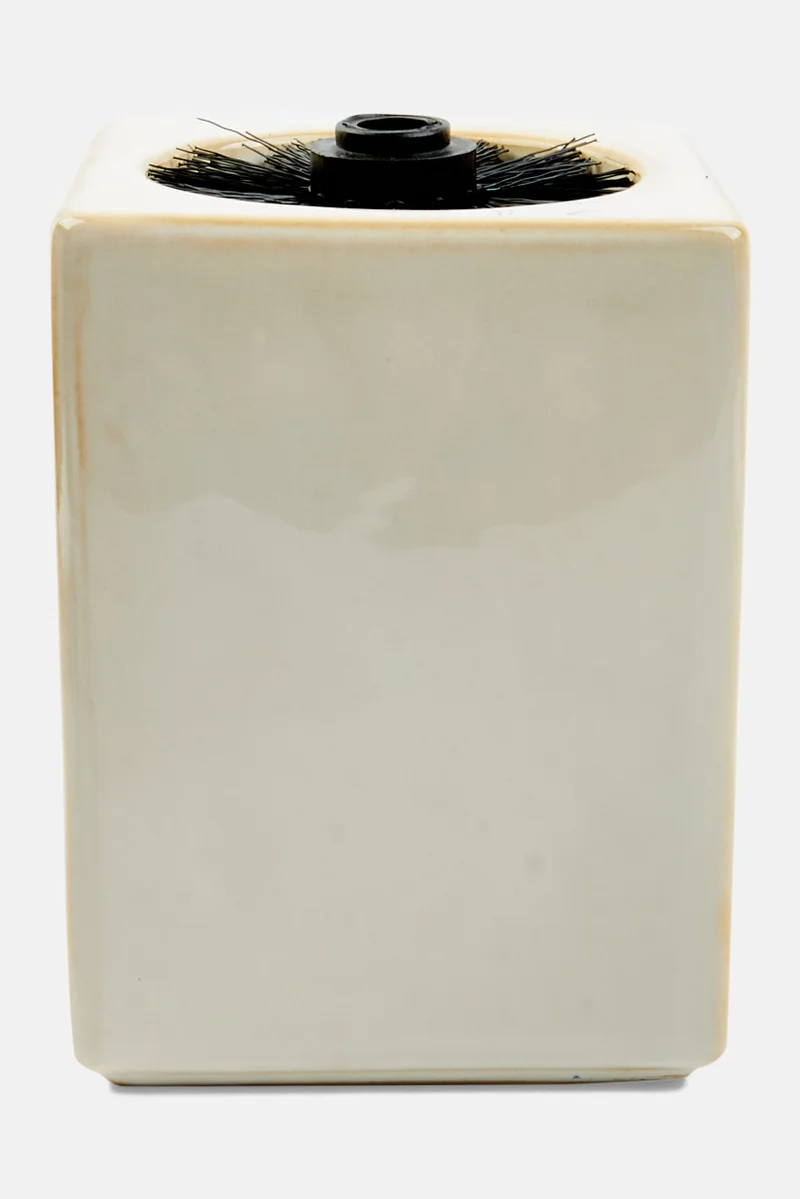موي موتشو Toilet Brush With Base 39,5 x 11 x 11 cm, Off Wight