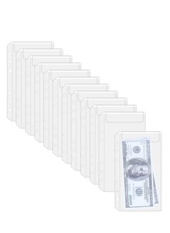 Y&D Binder Pockets, 24pcs Clear Plastic A6 Size 6-Holes Cash Budget Envelopes PVC Loose Leaf Waterproof Bags Insert Pages for Budgeting and Cash, Coupons  - Image 1