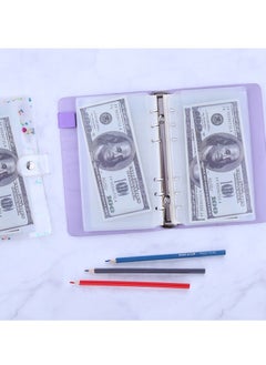 Y&D Binder Pockets, 24pcs Clear Plastic A6 Size 6-Holes Cash Budget Envelopes PVC Loose Leaf Waterproof Bags Insert Pages for Budgeting and Cash, Coupons  - Image 4
