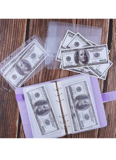 Y&D Binder Pockets, 24pcs Clear Plastic A6 Size 6-Holes Cash Budget Envelopes PVC Loose Leaf Waterproof Bags Insert Pages for Budgeting and Cash, Coupons  - Image 2