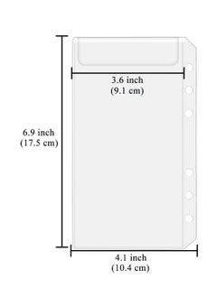 Y&D Binder Pockets, 24pcs Clear Plastic A6 Size 6-Holes Cash Budget Envelopes PVC Loose Leaf Waterproof Bags Insert Pages for Budgeting and Cash, Coupons  - Image 5