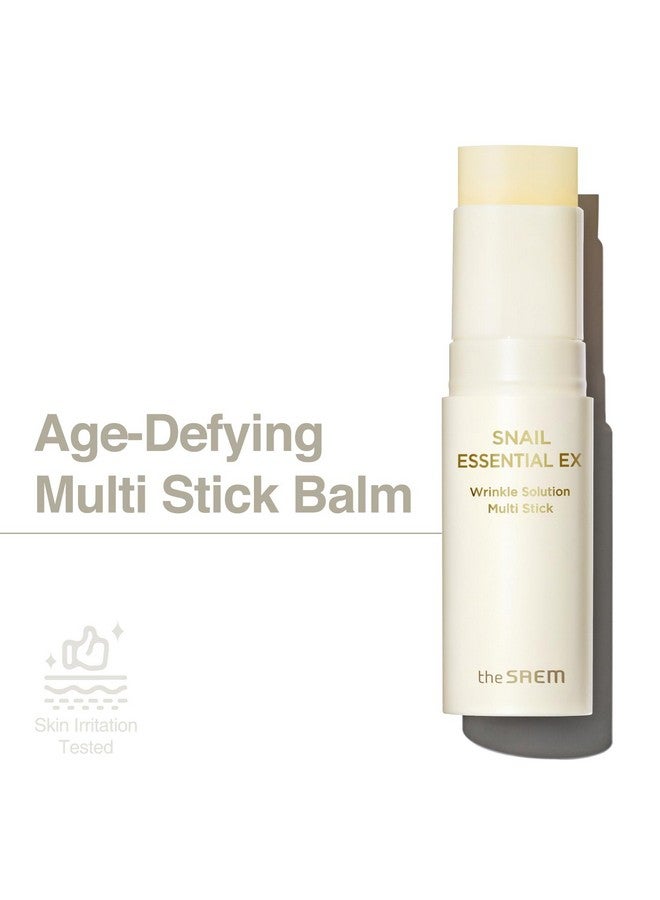 THESAEM Snail Essential Ex Wrinkle Solution Multi-Purpose Balm Stick - Anti Aging & Moisturizing - Face & Eye Treatment - With Snail Collagen & Honey For Moist Glow, 0.4Oz. - Image 2