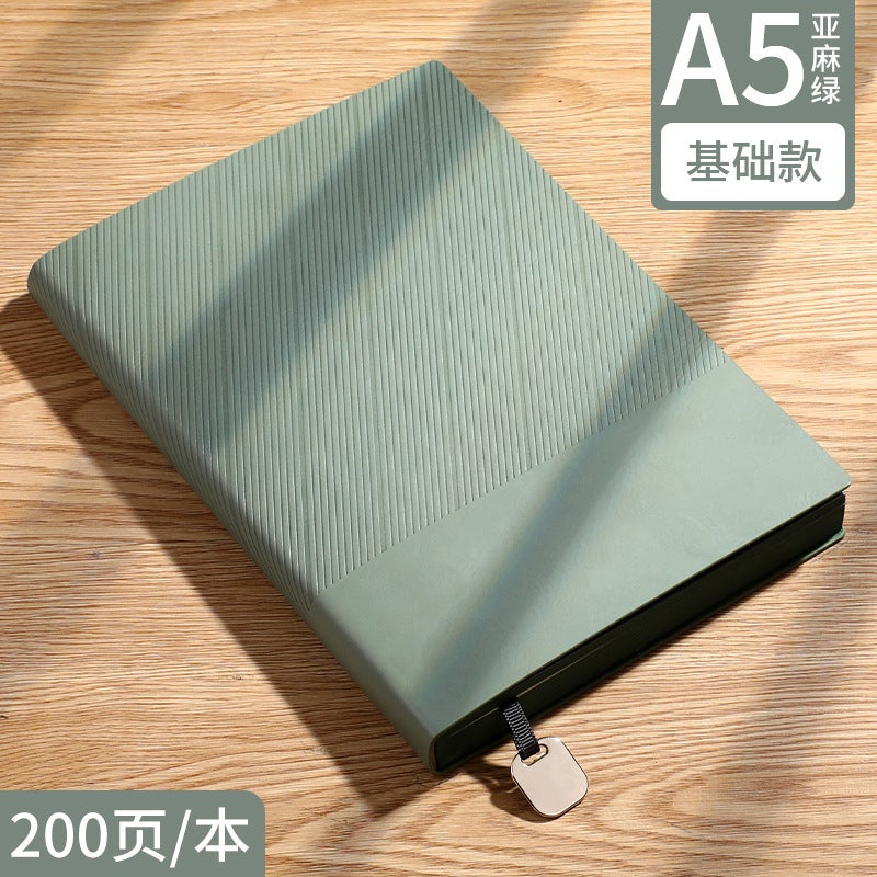 Notebook New Notepad Business Office High Color Value High Grade Soft Leather A5 Excerpt From This Work Diary - Image 2