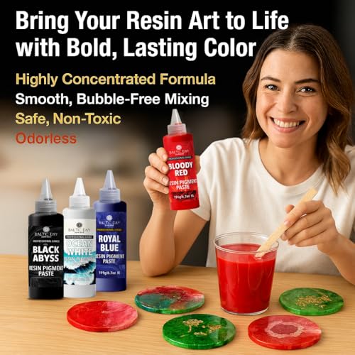 BALTIC DAY - 36 Pigment Pastes for Epoxy Resin Set [20g] - Opaque Resin Pigment - Epoxy Color - Epoxy Paint Highly Concentrated Liquid Epoxy Dye, Mica Powder Paste Alternative – Epoxy Dye Colorant - Image 2