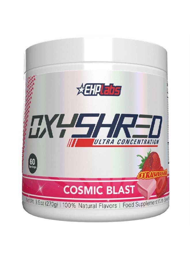 EHP Labs EHPlabs OxyShred Thermogenic Pre Workout Powder & Shredding Supplement - Clinically Proven Preworkout Powder with L Glutamine & Acetyl L Carnitine, Energy Boost Drink - Cosmic Blast, 60 Servings - Image 1