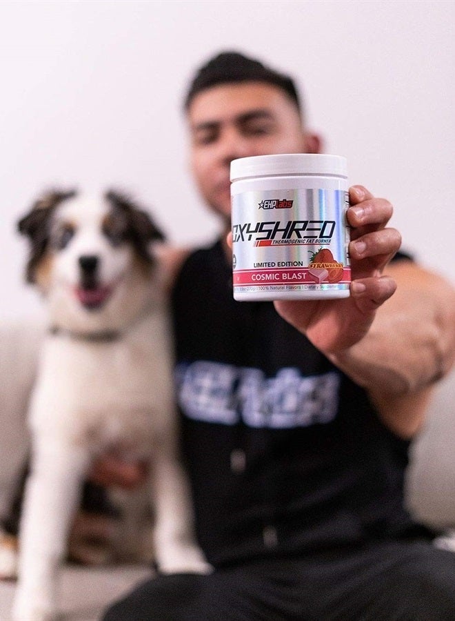 EHP Labs EHPlabs OxyShred Thermogenic Pre Workout Powder & Shredding Supplement - Clinically Proven Preworkout Powder with L Glutamine & Acetyl L Carnitine, Energy Boost Drink - Cosmic Blast, 60 Servings - Image 2