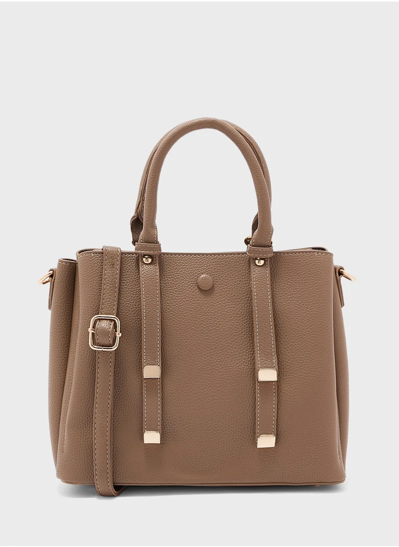 ايلا Metal Trim Detail Satchel Bag