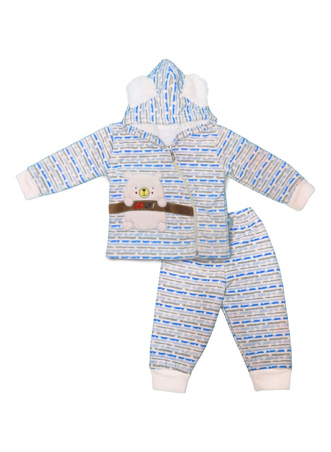 BabyShoora Baby two-piece set of pants + sweatshirt and cape  - Image 1
