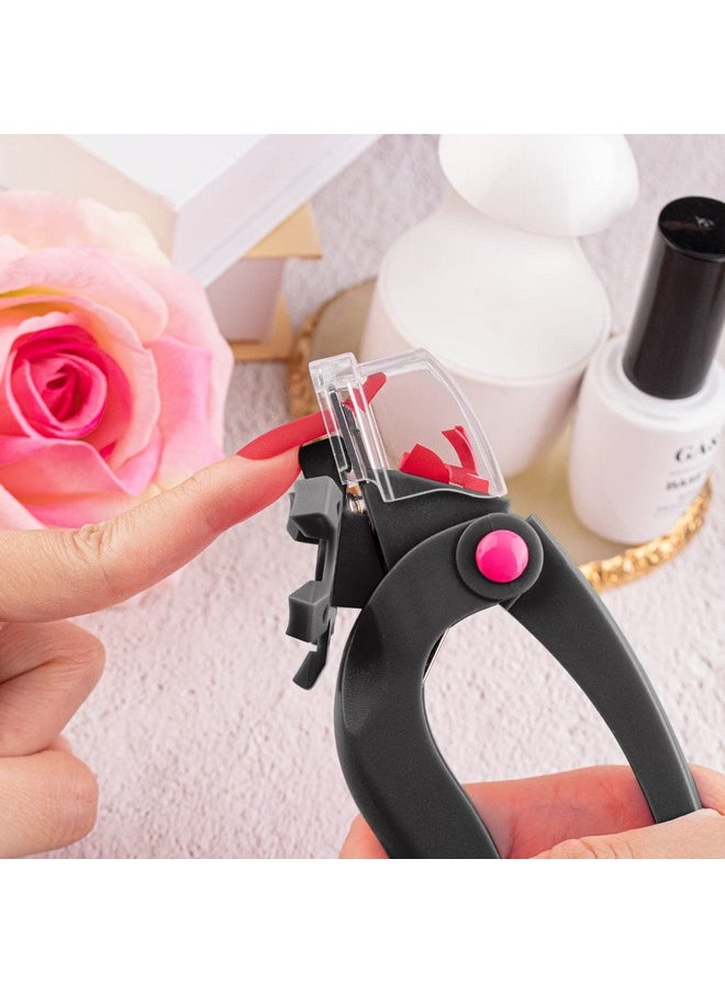 BELLEBOOST Belleboost Adjustable Acrylic Nail Clippers with Sizer, Catcher and Length Measurement, Black Professional Dial Stainless Steel Blade Nail Tips Cutter, Fake Nail Trimmer, Manicure Tool for Salon Home  - Image 5