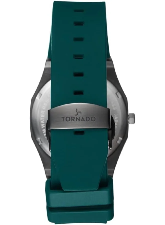 TORNADO Tornado Spectra Men Japan Quartz Movement Watch, Analog Display And Silicone Strap - T22002-Xsgg