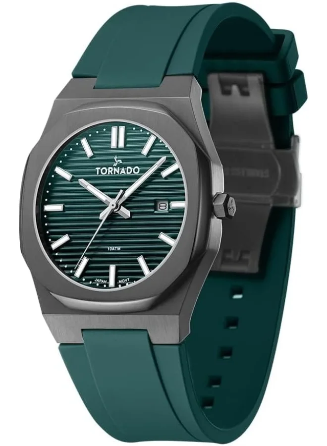TORNADO Tornado Spectra Men Japan Quartz Movement Watch, Analog Display And Silicone Strap - T22002-Xsgg