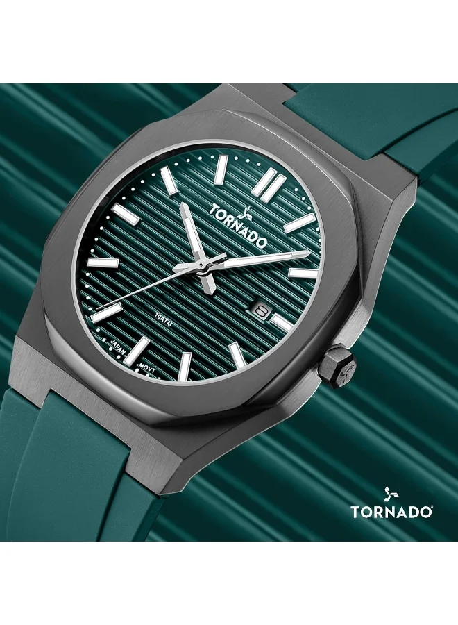 TORNADO Tornado Spectra Men Japan Quartz Movement Watch, Analog Display And Silicone Strap - T22002-Xsgg