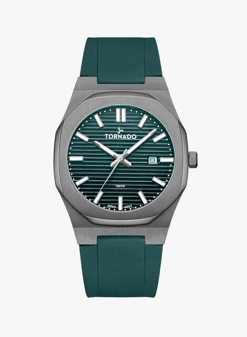 TORNADO Men's High Quality Flexible And Durable Silicone 3H with date Display Watch T22002-XSGG - 40mm mm - Image 1
