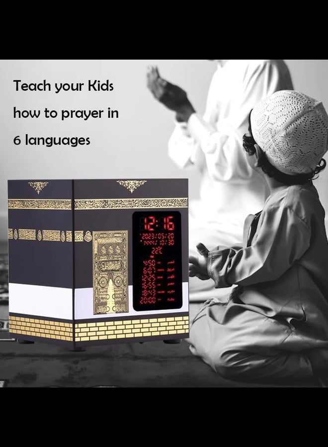 Adhan Kaaba Clock with Integrated Quran | Quranic Night Light | Athan Clock| Adhan Clock Call to PrayerPrayer Times Easy to set  - Image 4