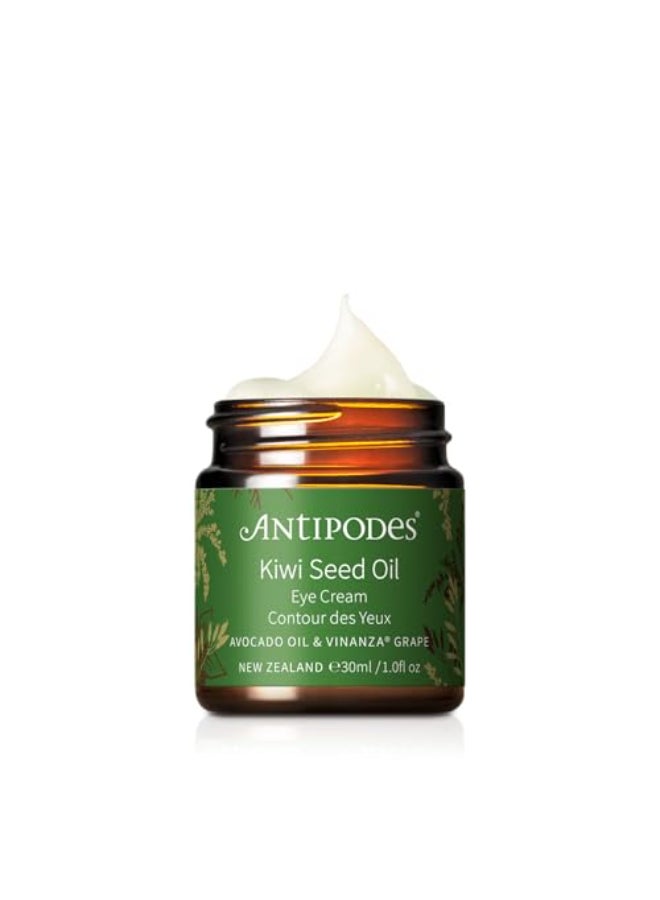 ANTIPODES Kiwi Seed Oil Eye Cream Moisturizing Eye Cream Soothing DePuffing AntiAging 100 Natural CrueltyFree Vegan FragranceFree 10fl oz - Image 1