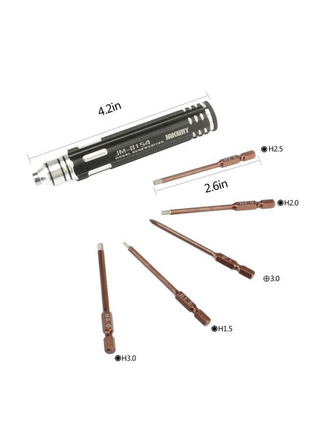 NIBEMINENT Professional Disassembling Screwdriver Set For RC Model Black/Silver/Copper - Image 2