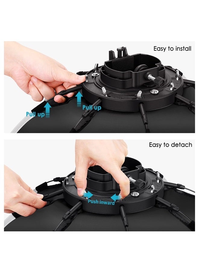 NEEWER 26"/65cm Octagonal Softbox Quick Release, with S-Type Bracket Mount, Carrying Bag Compatible with NEEWER TT560 NW561 NW600 NW620 NW700 NW-670 750II and Q3 AD200Pro Flash Strobes, SF-RP26 - Image 3