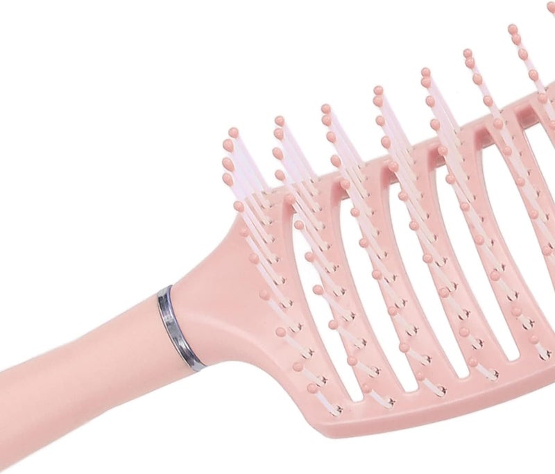 Vitalogy - Hair Brush for Women and Men CURVED & VENTED - Detangler Paddle Hair Brush For All Hair Types (Wet, Dry & Damaged Hair) - Hair Straightener for Curly Hair, Blow Drying (Pink) - Image 2