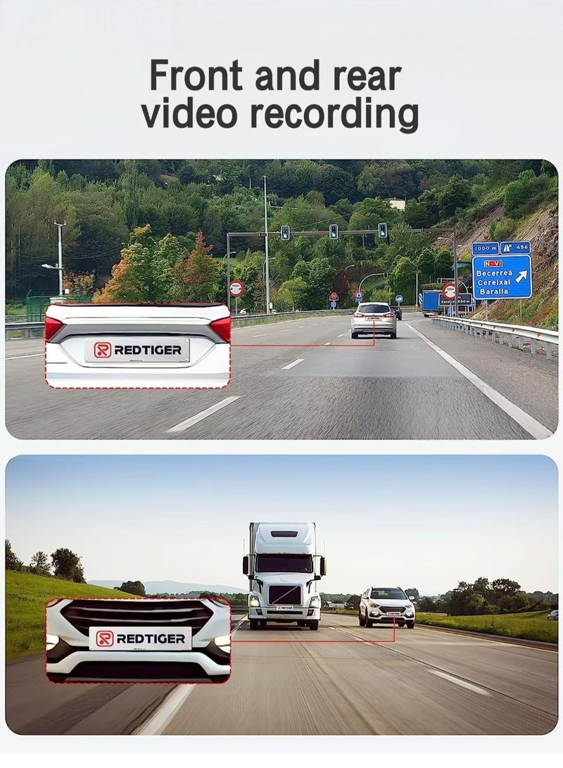 Generic Dash Cam Front and Rear camera, 1080P Full Dashcams for Cars, WiFi & App Control, Night Vision, G-Sensor, Loop Recording(64GB card included)  - Image 5