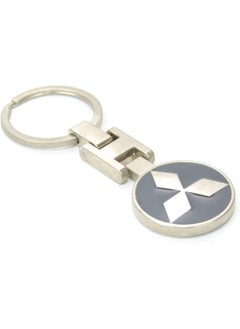 Generic Car Key Chain with Logo For Mitsubishi,Car Keyring Auto Decoration Accessories - Black  - Image 1