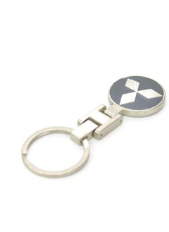Generic Car Key Chain with Logo For Mitsubishi,Car Keyring Auto Decoration Accessories - Black  - Image 2