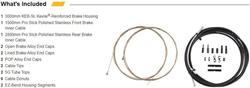 Jagwire Road Pro Complete Brake Cable Kit - Stealth Black - Image 3