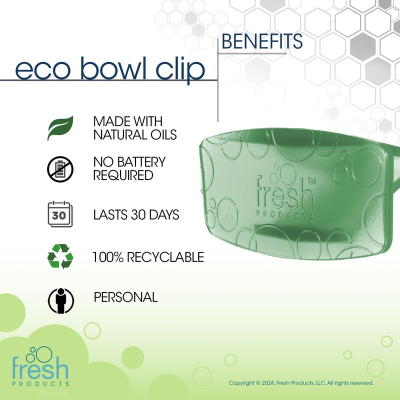 Fresh Products Eco Bowl Clip 2.0 Toilet Bowl Air Freshener, Cucumber Melon Scent, 4 Clips - Image 5
