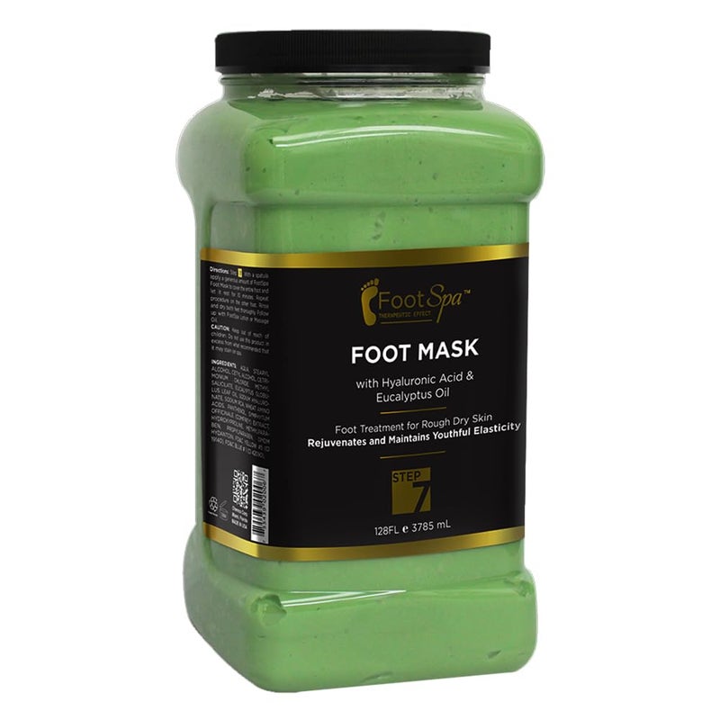 FootSpa - Cream Mask for foot, 128 Oz With Peppermint and Eucalyptus Oil - Pedicure Massage for Tired Feet and Body, Hydrating, Fresh Skin - Infused with Hyaluronic Acid, Amino Acids, Panthenol - Image 1
