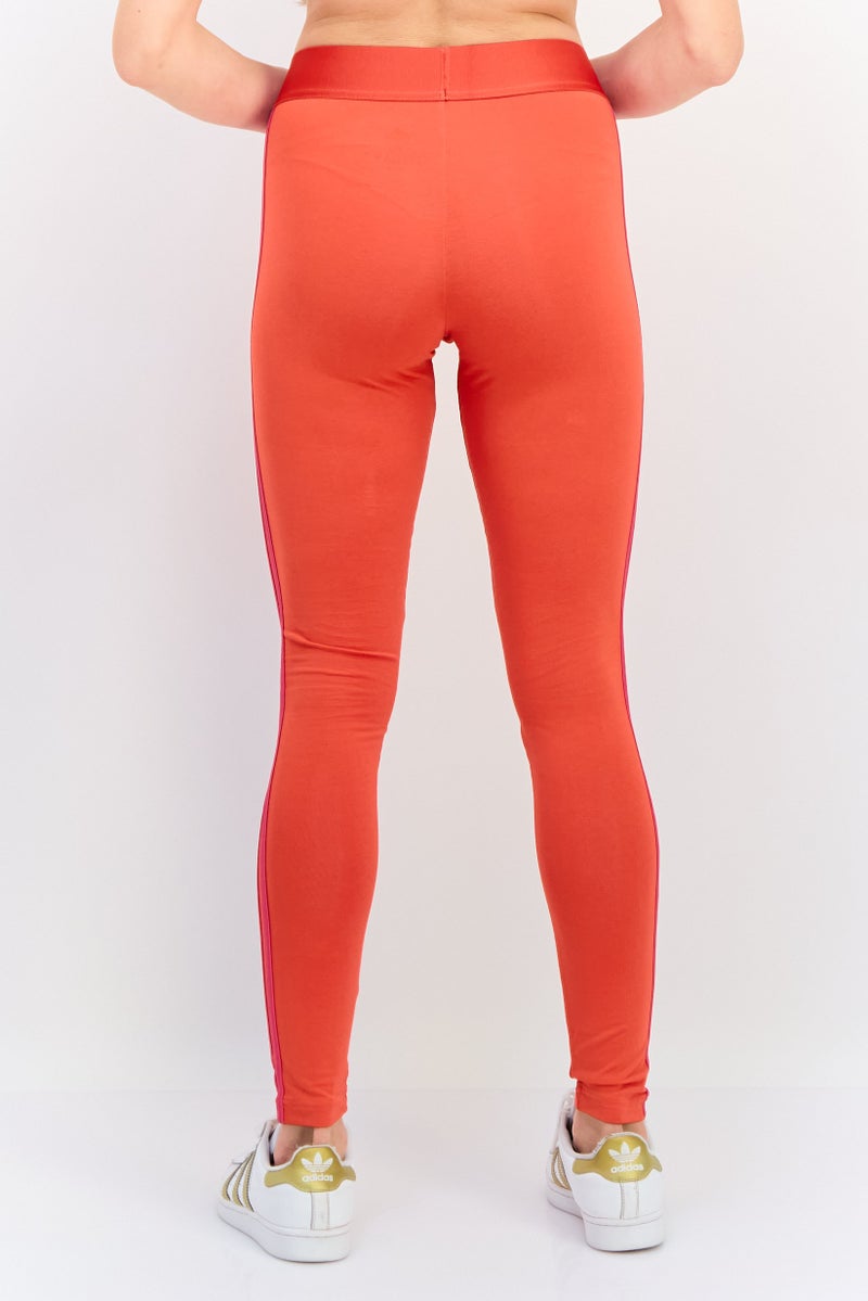 Adidas Women Sportswear Fit Brand Logo Training Leggings, Red - Image 4