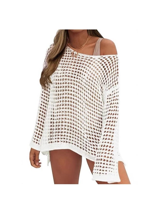 ملابس سباحة نسائية محبوكة من الكروشيه محبوكة على الشاطئ غطاء للسباحة - Image 1