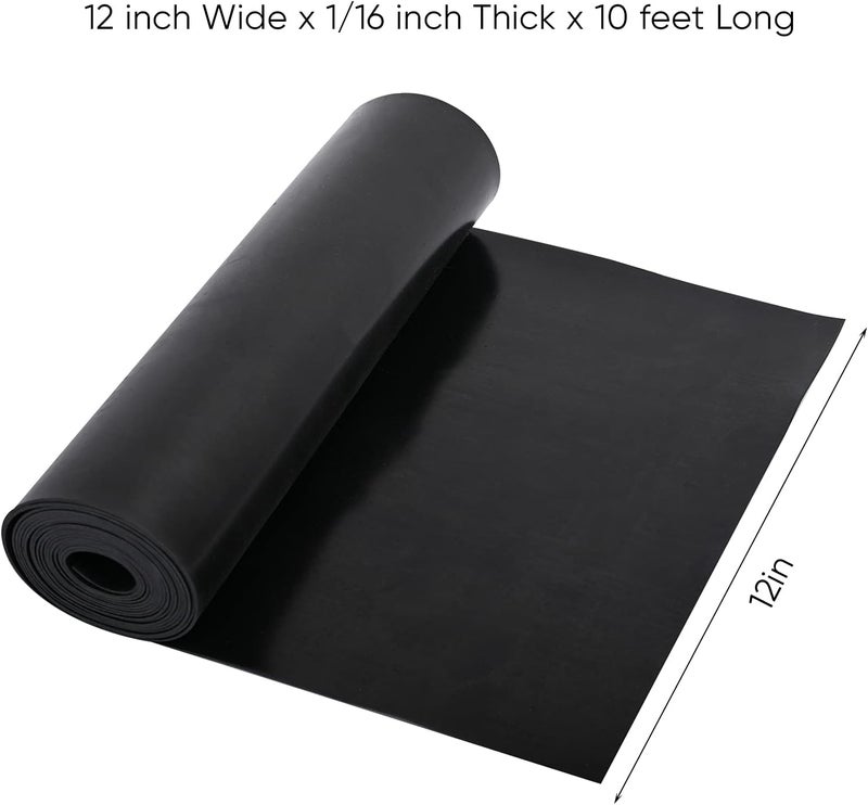 ToLanbbt Neoprene Rubber Gasket Strip - Waterproof, 1/16 Inch Thick x 12 Inch Wide x 10 Feet Long - Image 2