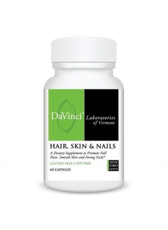 Davinci DaVinci Labs Hair, Skin & Nails - Dietary Supplement to Support Smooth, Healthy Skin, Strong Nails and Hair Health* - With Vitamin C and D3, Minerals, Biotin, Zinc and More - Gluten-Free - 60 Capsules  - Image 1