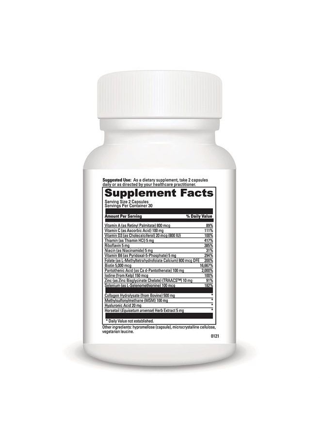 Davinci DaVinci Labs Hair, Skin & Nails - Dietary Supplement to Support Smooth, Healthy Skin, Strong Nails and Hair Health* - With Vitamin C and D3, Minerals, Biotin, Zinc and More - Gluten-Free - 60 Capsules  - Image 2