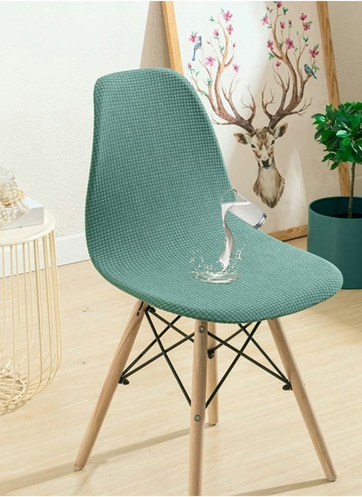 Y&D Chair Covers Jacquard Shell Armless Cover Lounge Protector Stretchable Slipcovers for Dining, Living Room Side Chairs Set of 2  - Image 2