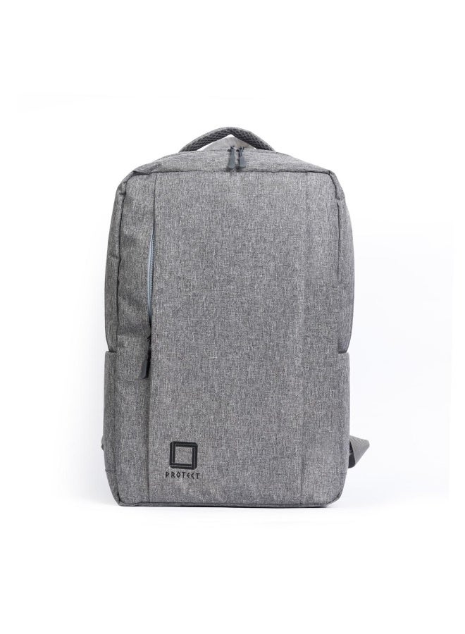 PROTECT Laptop Backpack 17.3 Inch Business & Travel Bag with Safety Bubble Protection - Grey - Image 1