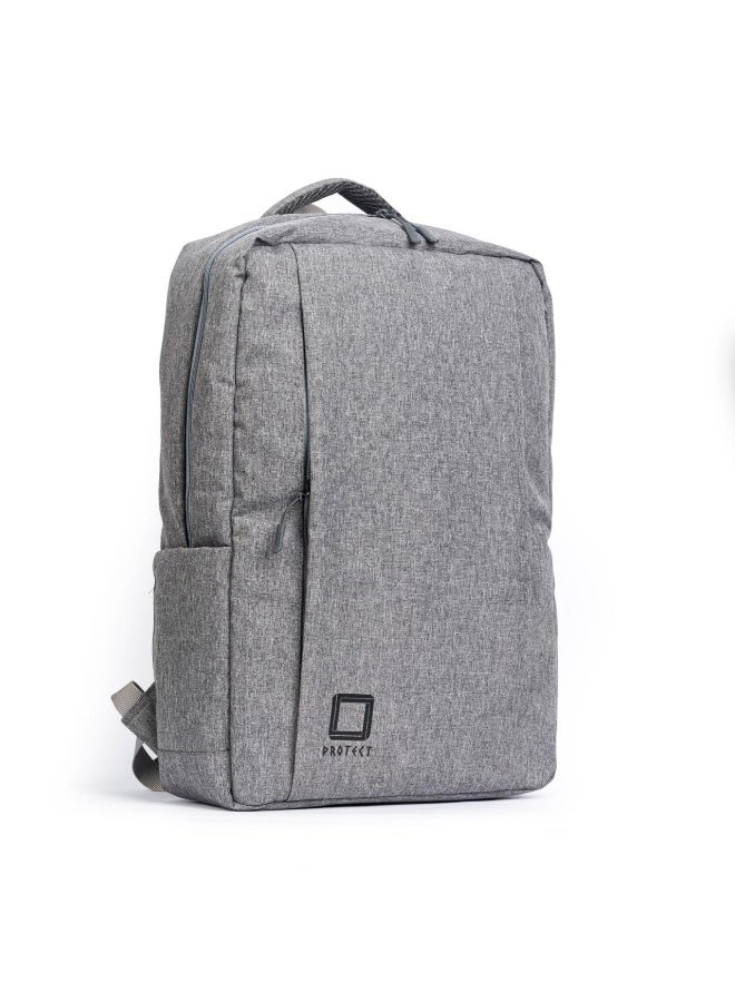 PROTECT Laptop Backpack 17.3 Inch Business & Travel Bag with Safety Bubble Protection - Grey - Image 4