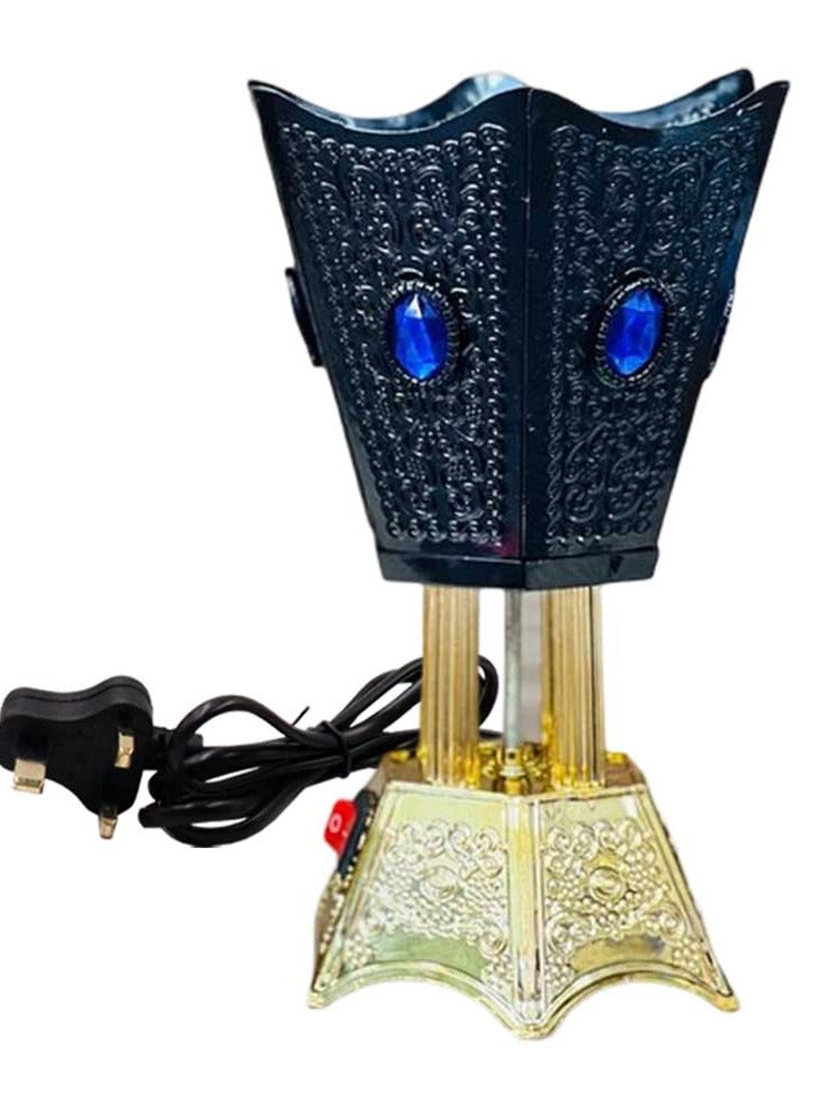 GOOAS Elegant Electric Incense Oud Burner – Hexagonal Mabkhara with Crystal Accents – Stylish Madkhan for Home, Office & Celebrations – Assorted Colors with Safety Switch - Image 1