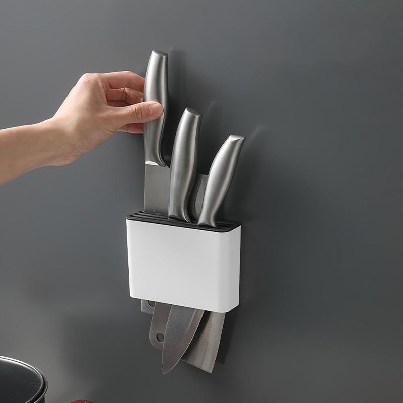 Evona Knife Holder Kitchen Stand WallMounted Knives Holder Organizer Multifunctional Knife Block Storage Cooking Kitchen Accessories - Image 1