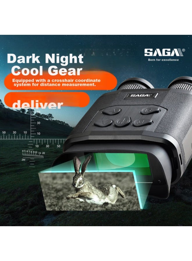 Saga Infrared Digital Binocular Large-screen Rangefinder Coordinate Night Vision Device Telescope Day And Night Dual-use High Magnification Hd Photo And Video Recording - Image 1