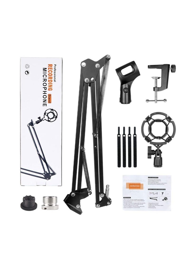 HAUEA Adjustable Microphone Stand Mic Suspension Boom With 3/8'' to 5/8'' Screw Adapter for Blue Yeti,Snowball and Other Microphone  - Image 3