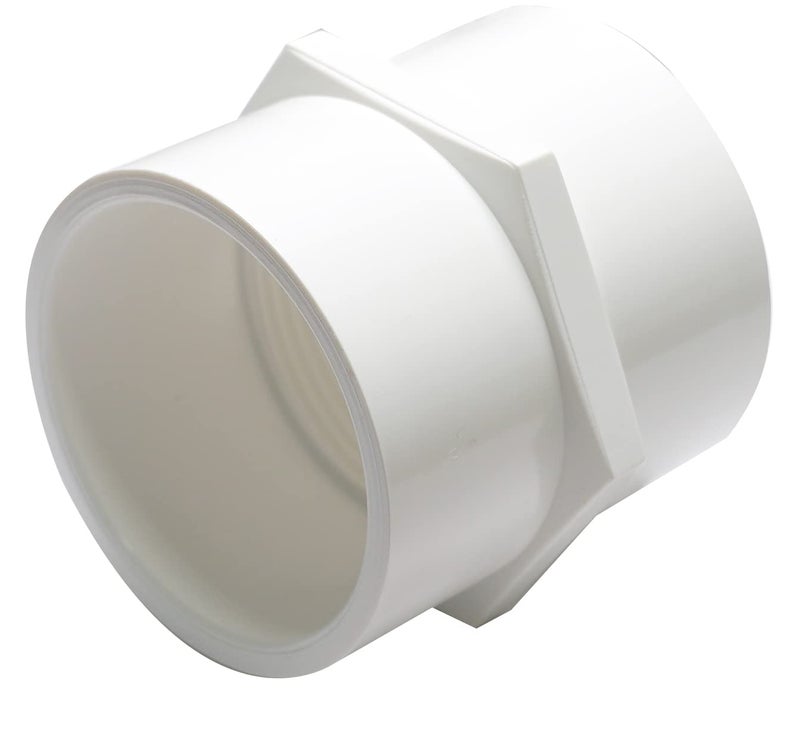 Rainbow Dream 1-1/2 Inch PVC Female Adapter Pipe Fitting (Socket x Female Pipe Thread) - 6 Pack, White - Image 1