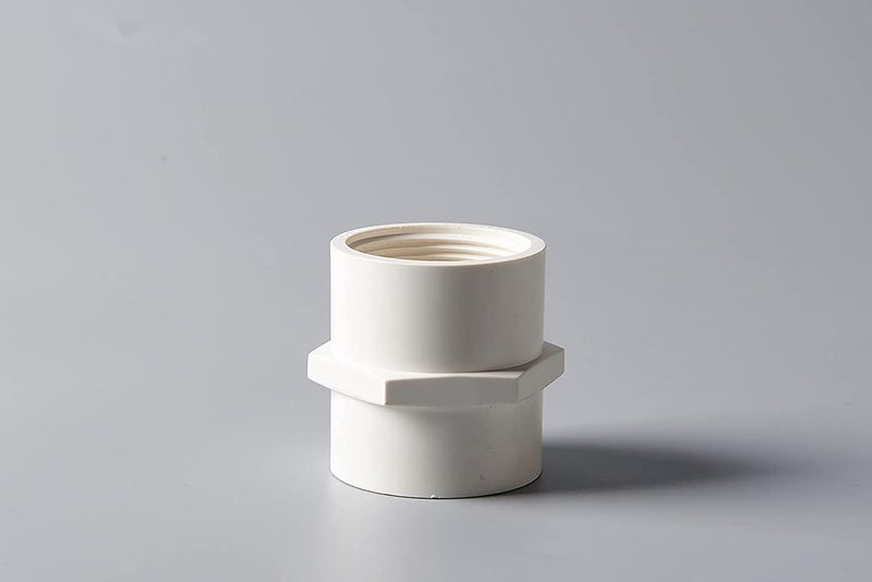 Rainbow Dream 1-1/2 Inch PVC Female Adapter Pipe Fitting (Socket x Female Pipe Thread) - 6 Pack, White - Image 4