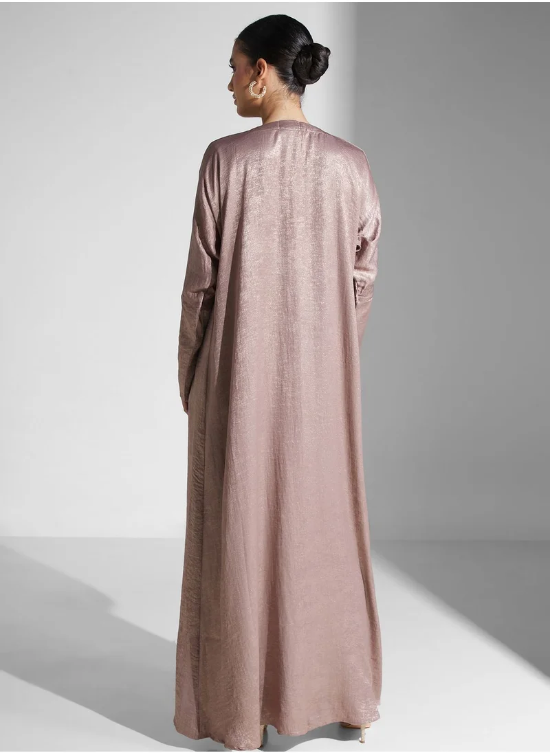 hayas closet Front Slit Abaya